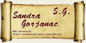 Sandra Gorjanac vizit kartica